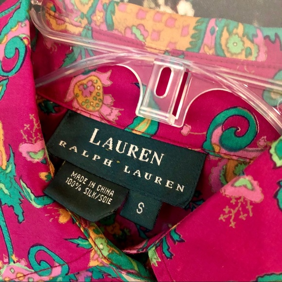 VTG Ralph Lauren Silk Blouse - Picture 3 of 3